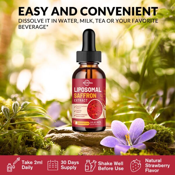 Etiqueta frontal del azafrán liposomal