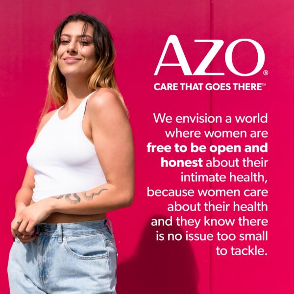 Version 1.0.0 Etiqueta frontal de AZO Bladder Control Go-Less