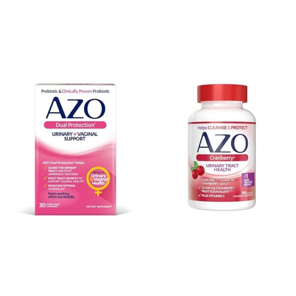 Paquete de AZO Doble Protección probióticos para salud femenina