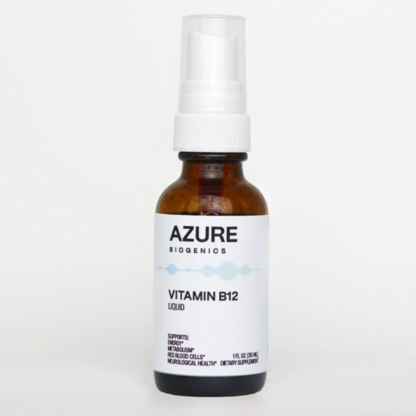 Frente de la botella Vitamin B12 spray Azure Biogenics