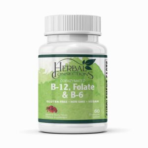 Pastillas sublinguales B-12 coenzimadas con folato y B-6 - frontal