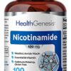 B-3 nicotinamida 500 mg 100 cápsulas botella frontal