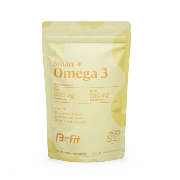 Version 1.0.0 Frasco de B-FIT Omega 3 - etiqueta y envase