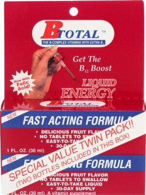 B-Total líquido con vitamina B12 sabor bayas botella roja