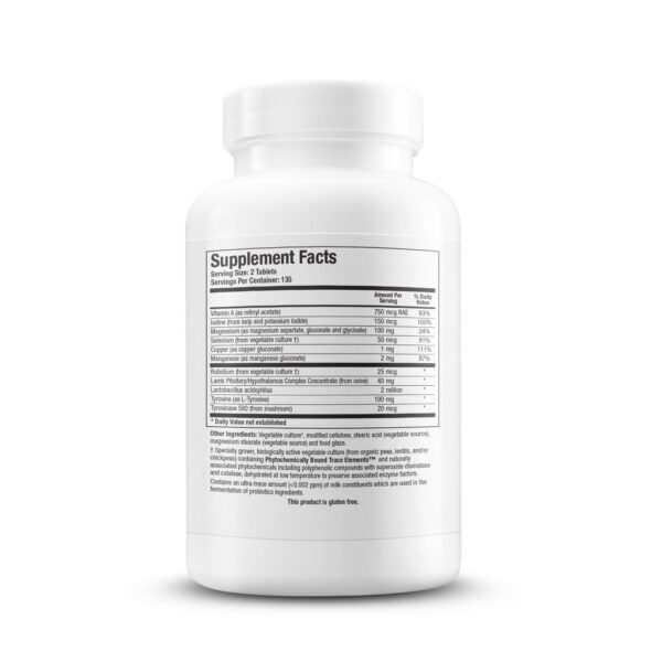 Etiqueta trasera de Thyrostim