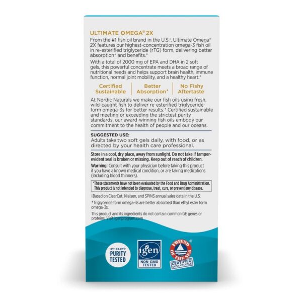 Vista del empaque de Nordic Naturals Ultimate Omega 2X