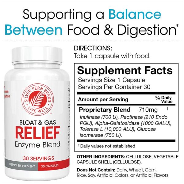 Etiqueta frontal de Silver Fern enzimas