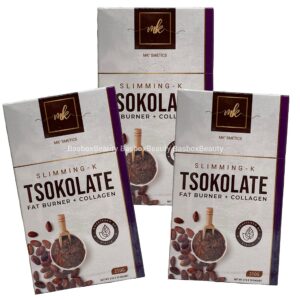 Frente del empaque Slimming-K TSOKOLATE Biotina y Colágeno
