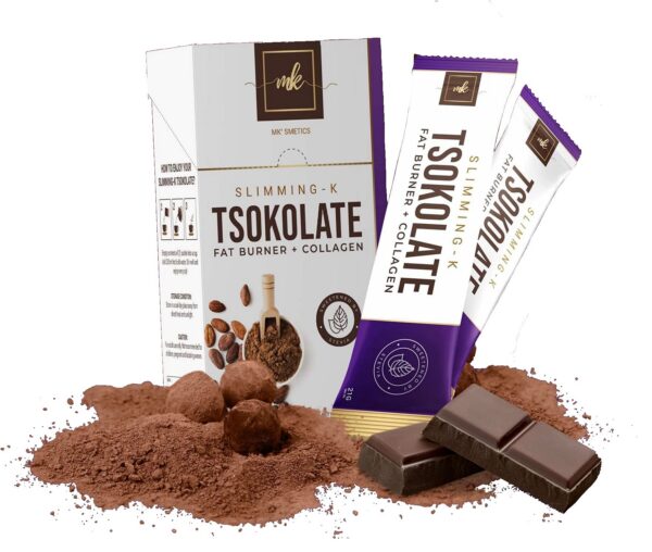 Etiqueta del producto Slimming-K TSOKOLATE Biotina Colágeno