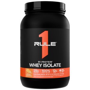 Rule 1 R1 Whey Isolate 2 lb orange label front
