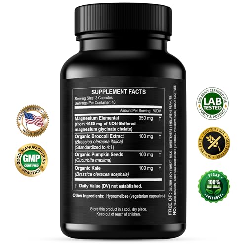 Version 1.0.0 Cápsulas de glicinato de magnesio etiqueta