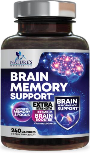 Nature's Nutrition cápsulas memoria cerebral frente