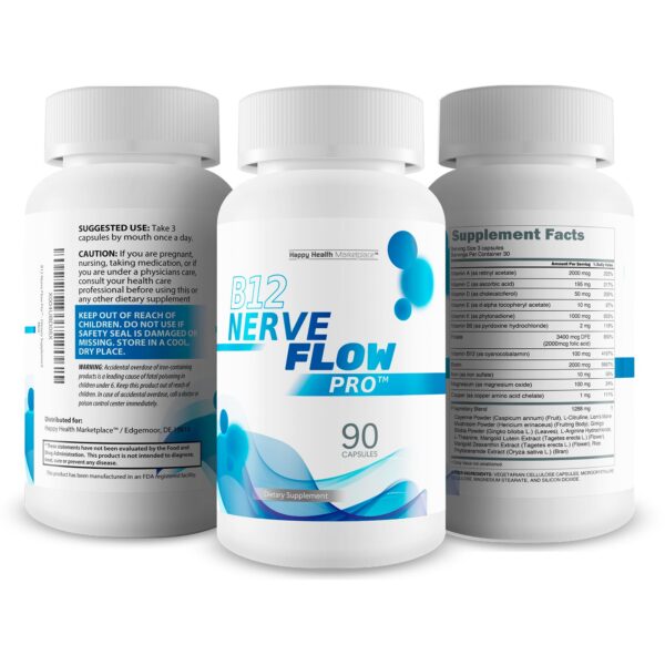 Detalle de etiqueta de B12 Nerve Flo Pro