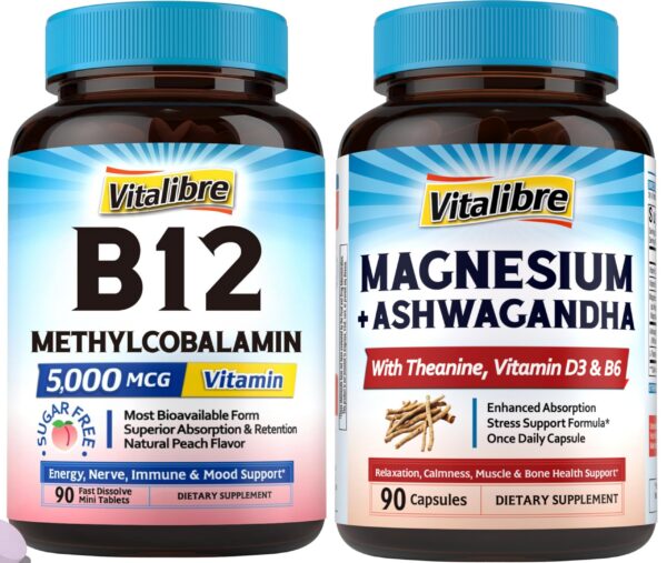 Vitamina B12 Sublingual 5000 mcg tableta durazno