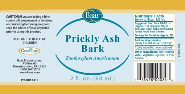 Extracto líquido de corteza Baar Prickly Ash para la salud