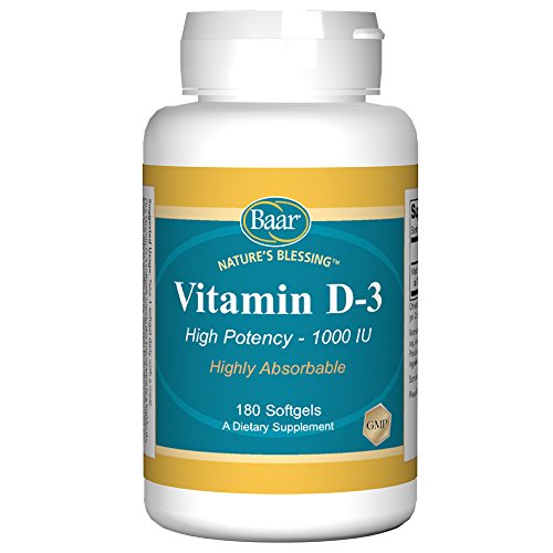Baar vitamina D-3 softgels caja presentación