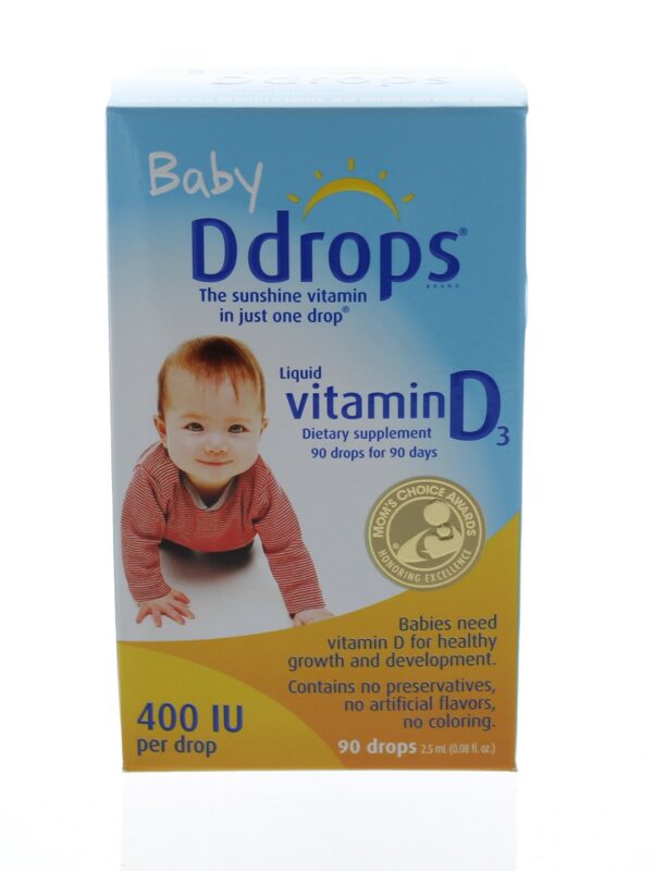 Baby Ddrops vitamina d3 400 ui gotas suplemento bebés 2 paquetes