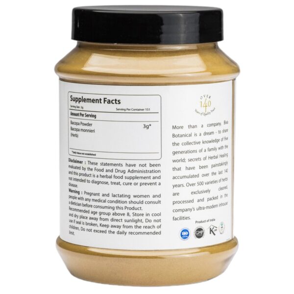 Version 1.0.0 Bacopa 1 libra bixa botanical polvo ayurvédico suplemento natural