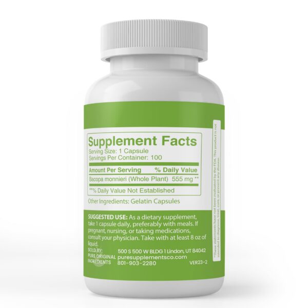 Version 1.0.0 Bacopa Monnieri natural suplemento para salud cognitiva