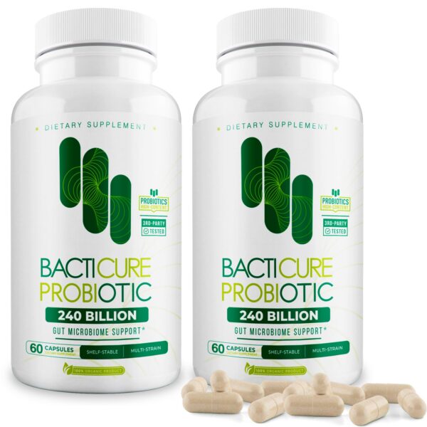Bacticure probióticos 120 cápsulas hombres y mujeres