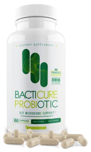 Bacticure suplemento probióticos 60 cápsulas salud digestiva