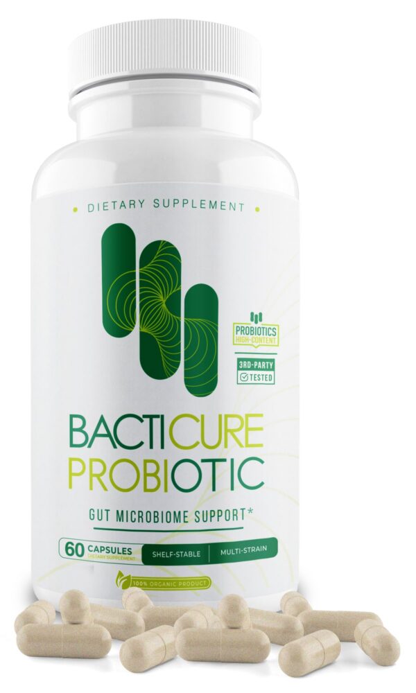 Bacticure suplemento probióticos 60 cápsulas salud digestiva