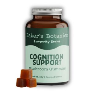 Gomitas Baker's Botanics hongos coco frontal