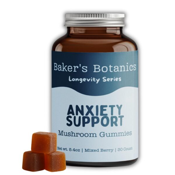 Baker's Botanics Longevity Gomitas front label