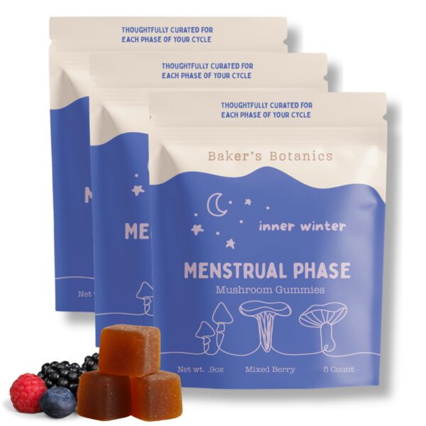 Frasco Baker's Botanics Menstrual Refill Bag gummies