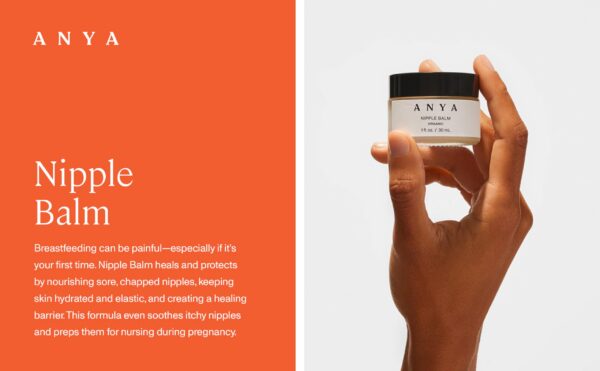 Bálsamo para pezones orgánico ligero sin lanolina ANYA