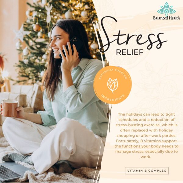 Balanced Health gotas de vitaminas B apoyo energía naranja