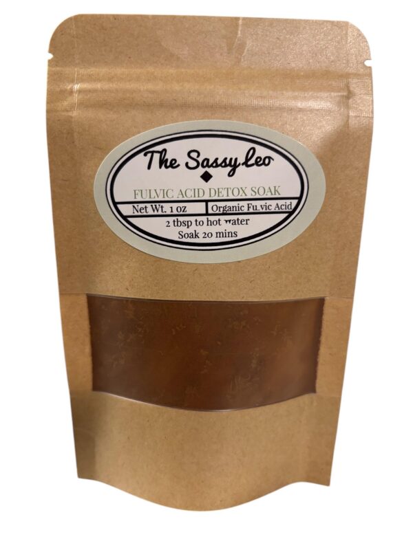 Version 1.0.0 Baño desintoxicante con ácido fúlvico frasco marrón 1 onza