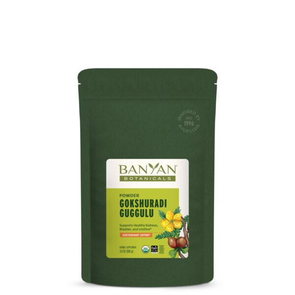 Banyan Botanicals Gokshuradi Guggulu polvo ayurvédico orgánico 3.5 oz