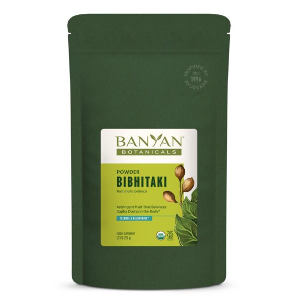Banyan Botanicals polvo orgánico bibhitaki para desintoxicación y rejuvenecimiento