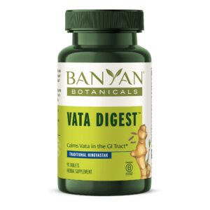 Version 1.0.0 Banyan Botanicals Vata Digest frasco 90 tabletas digestión