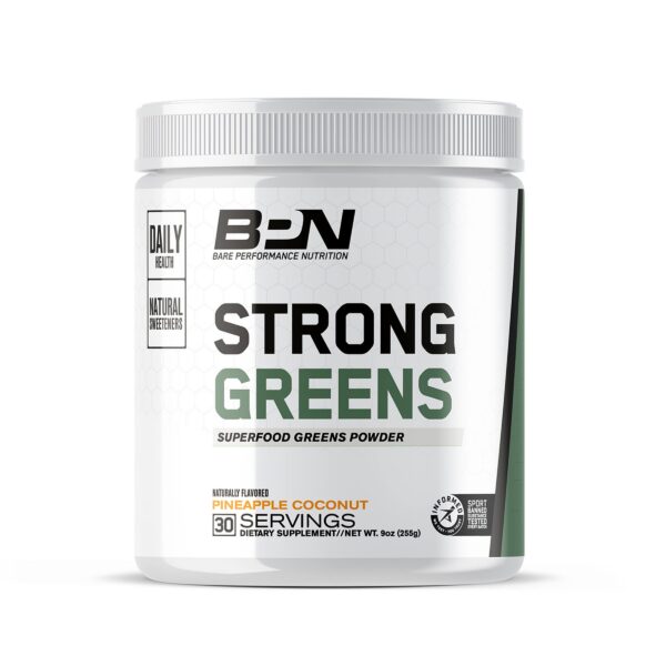 Version 1.0.0 Etiqueta frontal Strong Greens