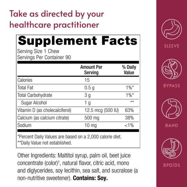 Version 1.0.0 Bariatric Advantage calcio citrato gomitas digestibles
