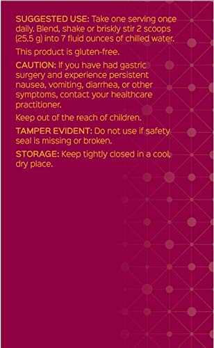 Detalle de etiqueta con porciones