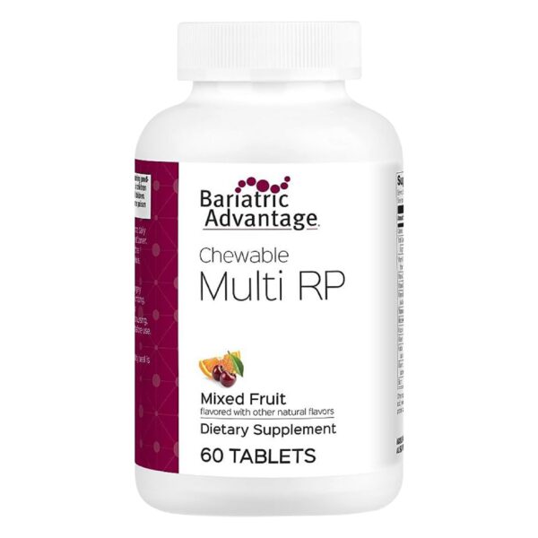 Botella Bariatric Advantage multivitamínico masticable 60 unidades sabor frutas mixtas