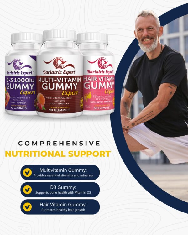 Etiqueta frontal de gomitas D3 Bariatric