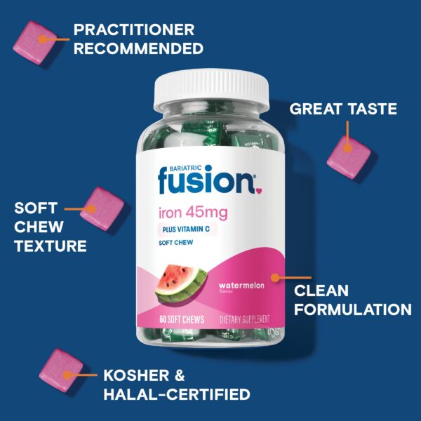 Version 1.0.0 Frasco 60 gomitas hierro Bariatric Fusion