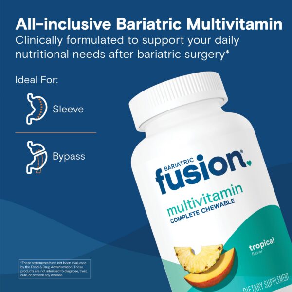 Etiqueta del multivitamínico bariátrico Bariatric Fusion
