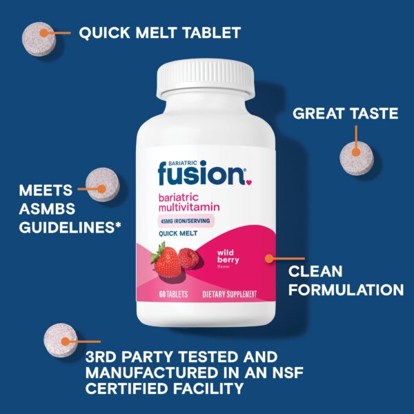 Etiqueta frontal del producto Bariatric Fusion Multivitamínico