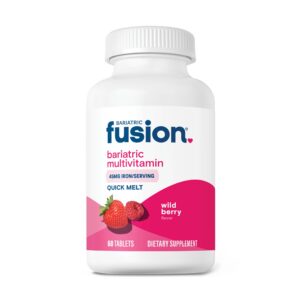 Frasco del multivitamínico Bariatric Fusion con sabor frutos silvestres