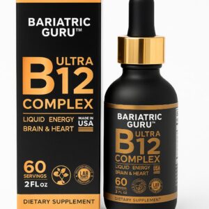 Frasco de Bariatric Guru B12 líquido 1000 mcg