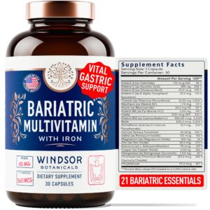 Frente del envase bariátrico multivitamínico con hierro