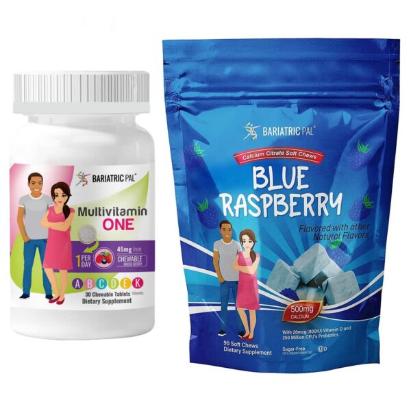 Version 1.0.0 Frente del envase BariatricPal 30 días Blue Raspberry