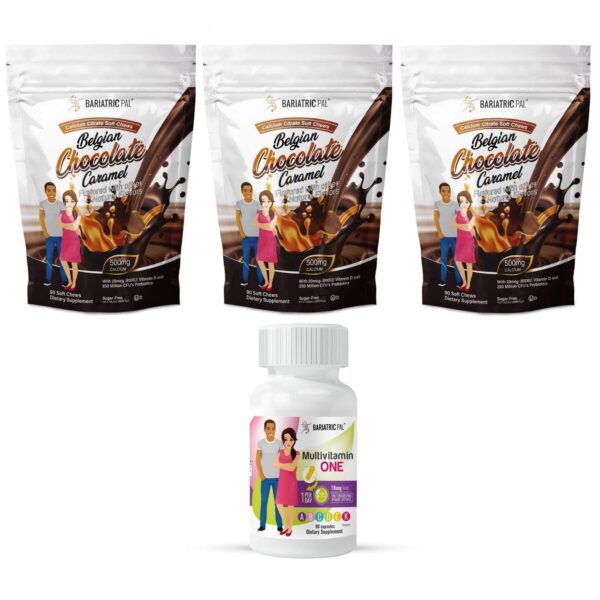 Version 1.0.0 Frente de la botella BariatricPal 90-días bundle de vitaminas