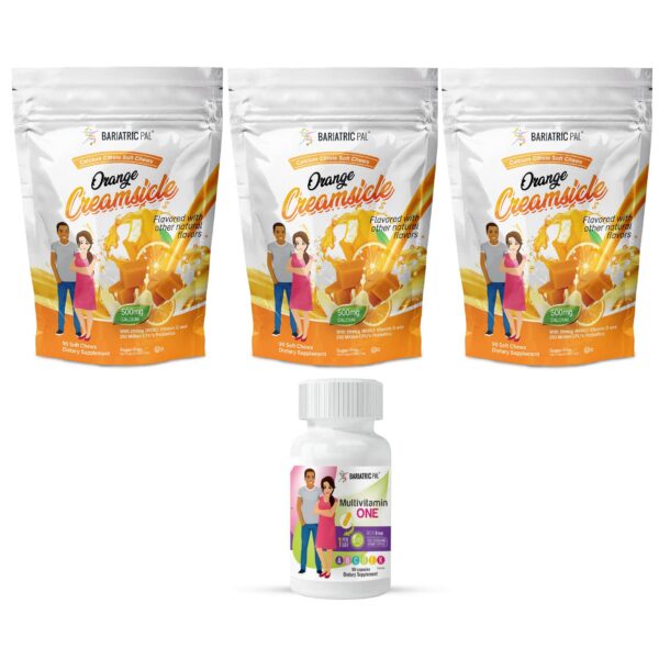 Frente del BariatricPal 90-Día Bundle de Vitaminas Orange Creamsicle