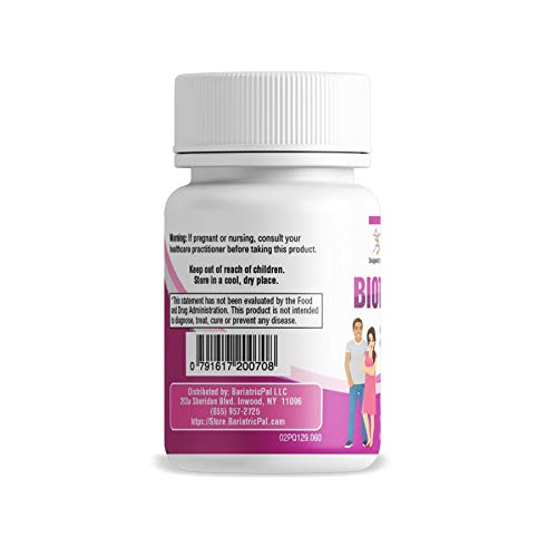 Etiqueta BariatricPal Biotin Plus